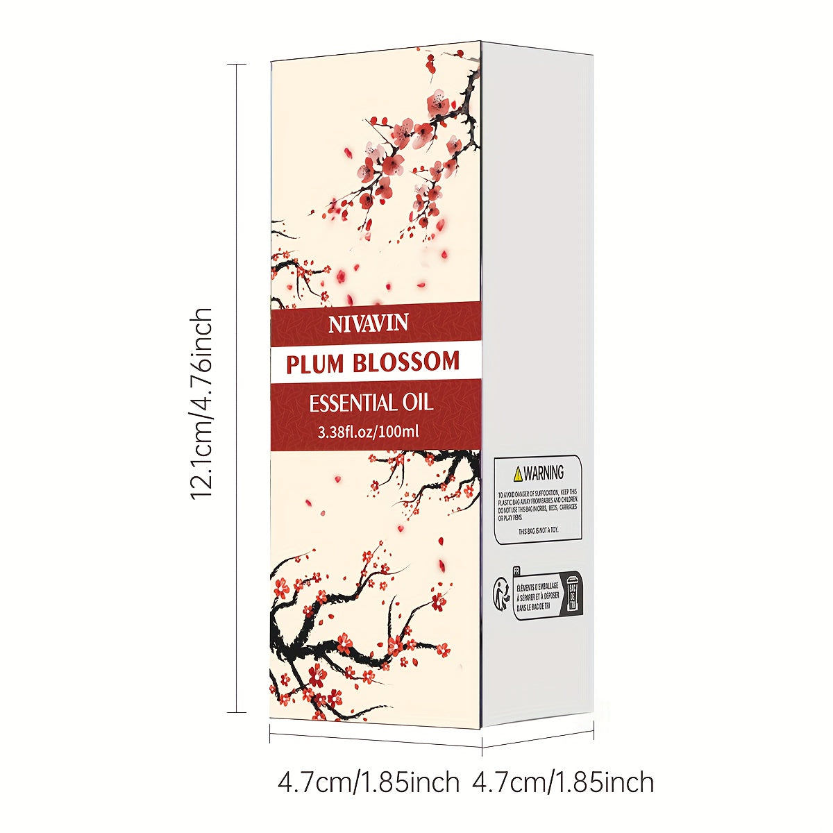 100ml Plum Blossom Essential Oil, Long-Lasting Fragrance for Fresh Air – Perfect for Study Rooms, Bedrooms, Living Rooms & Kitchens. Compact Design, Easy to Carry, Ideal Halloween/Christmas Gift, Perfume Essence, Perfume For Woman'S Hair, Scented Body Oi