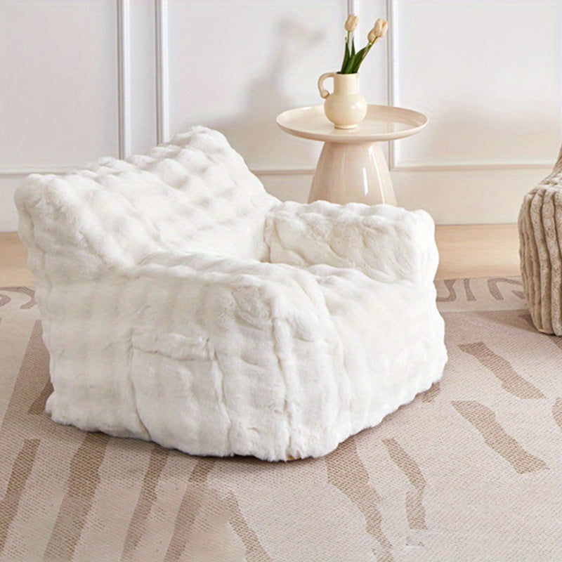 Fluffy And Soft Cushion With Beads, Washable Cover, Striped, Single-seater Sofa With Pockets, Sofa Cushion, Bean Bag Sofa, Single-seater Sofa For One Person 07CHLT-19
