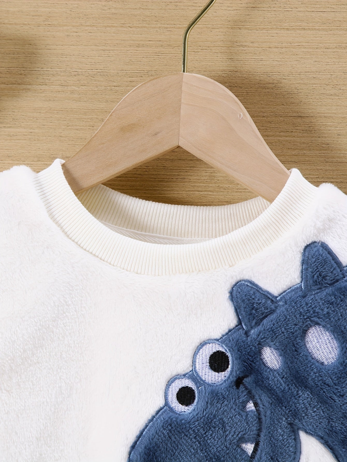 Cozy Coral Fleece Dinosaur Clothing Set for Youngsters - Soft, Warm & Skin-Friendly Long Sleeve Top and Pants, Machine Washable