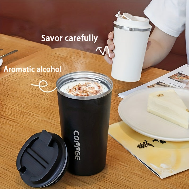 1pc Luxury Stainless Steel Insulation Coffee Mug - Keeps Drinks Hot/Cold for Hours, Reusable, Portable, High-end, Multipurpose, Ideal for Men and Women