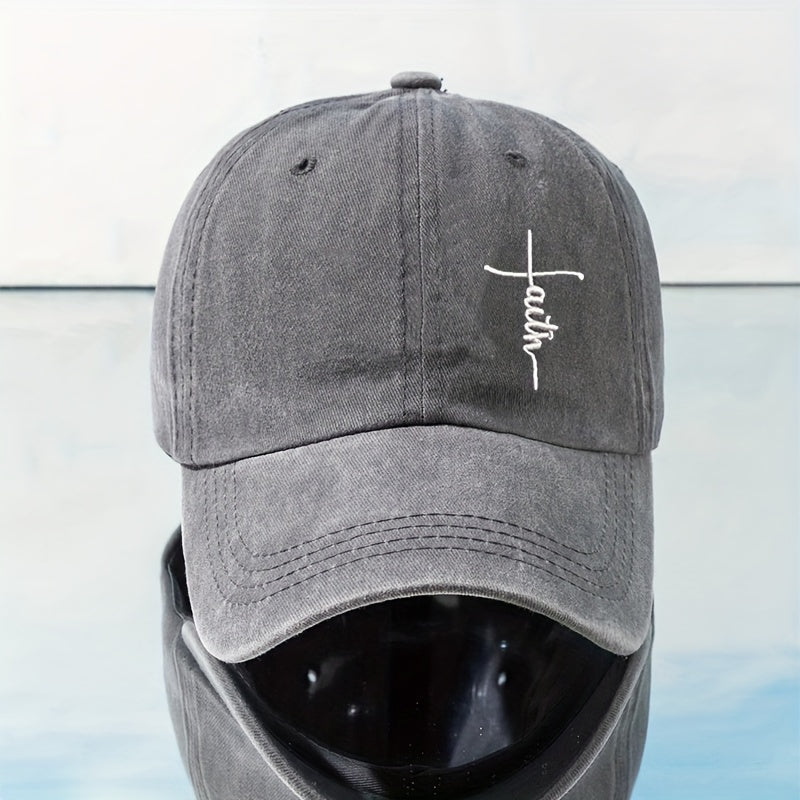 Embroidered Baseball Cap Washed Distressed Unisex Dad Hat Hip Hop Sun Hats For Women Men