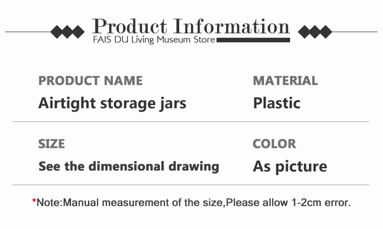 FAIS DU Food Storage Jar With Lid Kitchen Container Kitchen Organizer Stackable Dustproof Moisture Resistant Kitchen Accessories