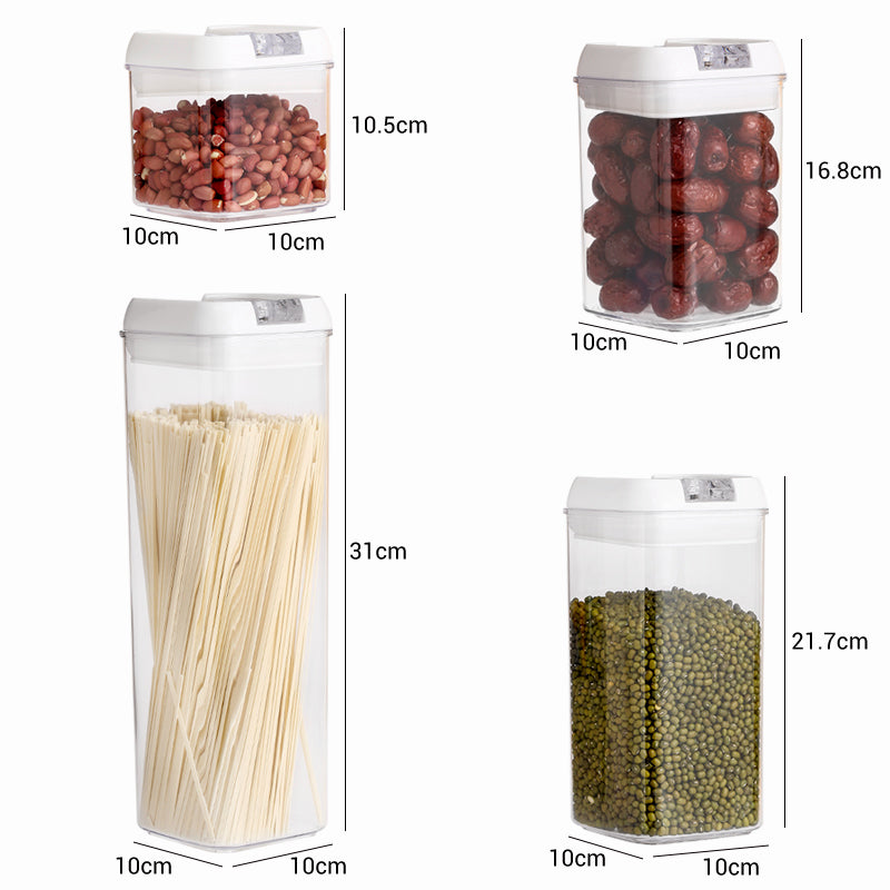 FAIS DU Food Storage Jar With Lid Kitchen Container Kitchen Organizer Stackable Dustproof Moisture Resistant Kitchen Accessories