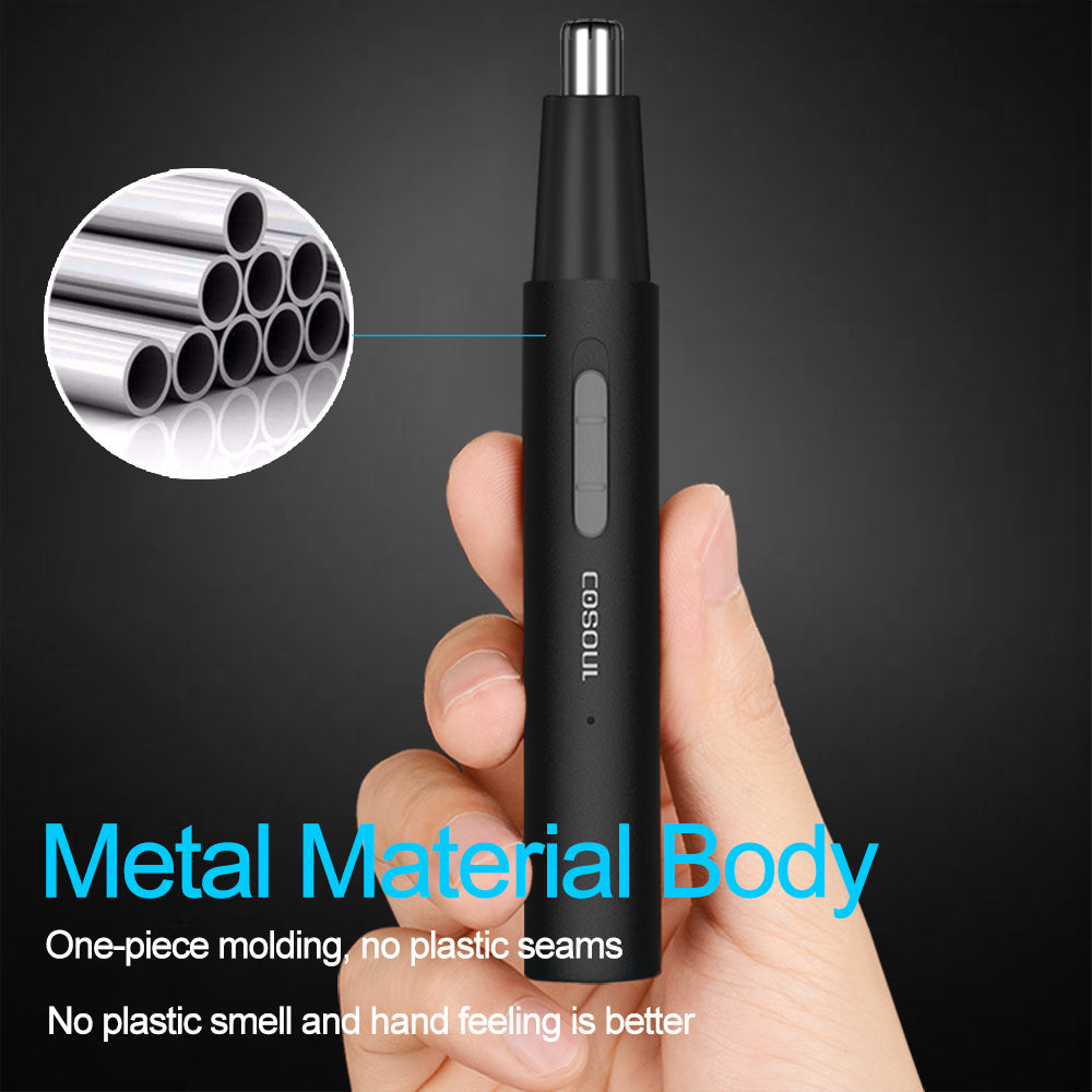 Painless Rechargeable Nose Hair Trimmer for Men and Women - Efficient Nose and Ear Hair Trimmers with Washable Cutter Head and Advanced Safety Features - Perfect Holiday Gift for Father's Day and Everyday Grooming