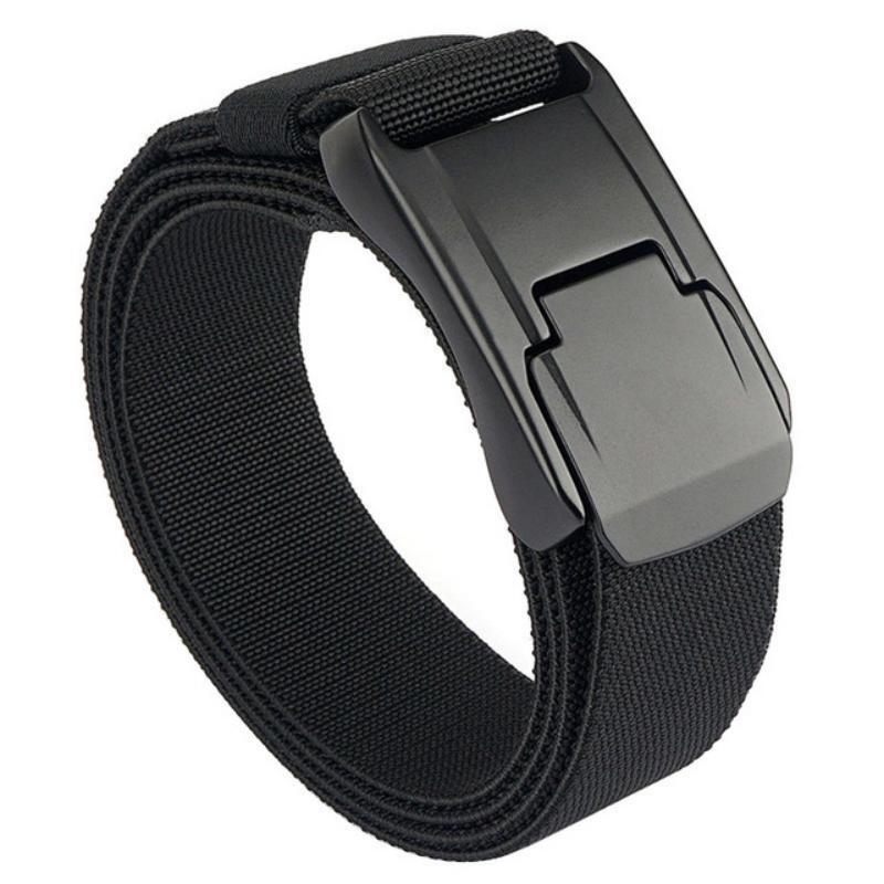 1pc Stretch Belt For Men And Women Hard Alloy Quick Release Buckle Strong Real Nylon Unisex Elastic Belt Overalls Work Belt, Ideal Choice For Gifts