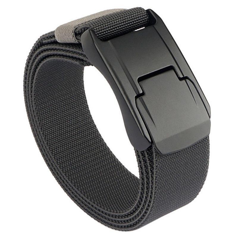 1pc Stretch Belt For Men And Women Hard Alloy Quick Release Buckle Strong Real Nylon Unisex Elastic Belt Overalls Work Belt, Ideal Choice For Gifts