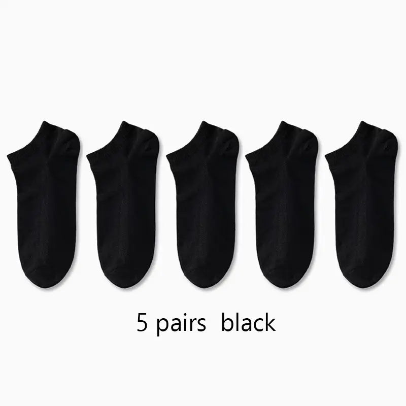 1/5/10/30 Pairs of Socks for Men and Women, Black and White Thin Ankle Socks, No-Wash, Deodorant, Sweat Absorbing, Summer Thin, Foot Bath, Boat Socks, Sweat-Resistant
