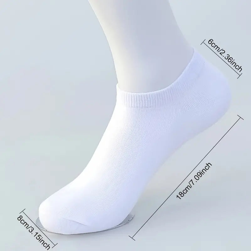 1/5/10/30 Pairs of Socks for Men and Women, Black and White Thin Ankle Socks, No-Wash, Deodorant, Sweat Absorbing, Summer Thin, Foot Bath, Boat Socks, Sweat-Resistant