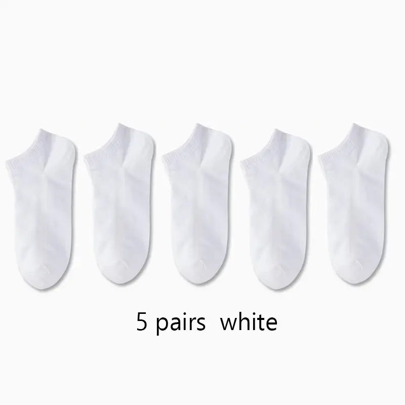1/5/10/30 Pairs of Socks for Men and Women, Black and White Thin Ankle Socks, No-Wash, Deodorant, Sweat Absorbing, Summer Thin, Foot Bath, Boat Socks, Sweat-Resistant