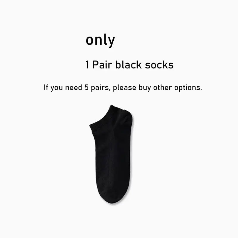 1/5/10/30 Pairs of Socks for Men and Women, Black and White Thin Ankle Socks, No-Wash, Deodorant, Sweat Absorbing, Summer Thin, Foot Bath, Boat Socks, Sweat-Resistant