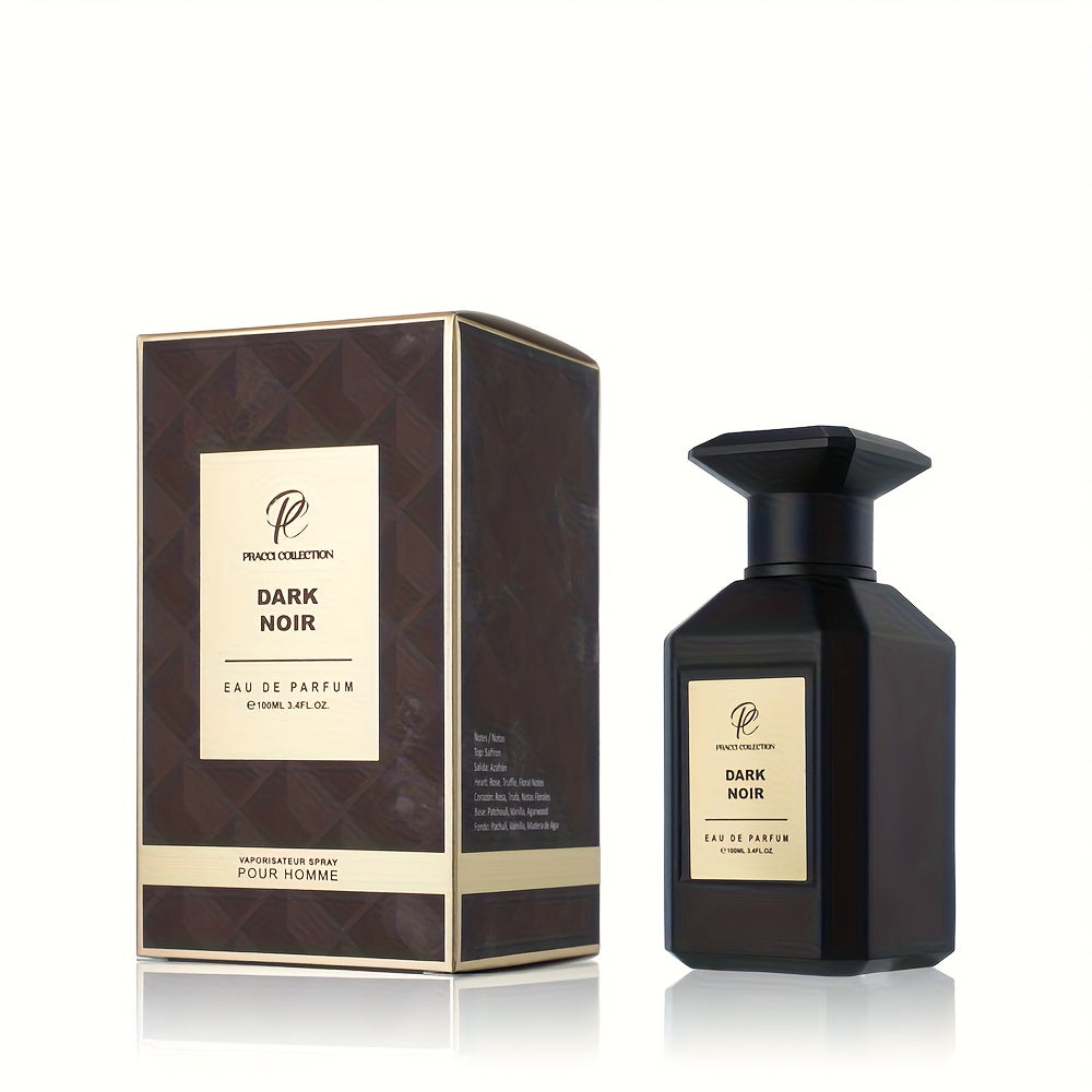 100ml Men'S Eau de Parfum - Vanilla Oriental Scent, Long-Lasting Fragrance for Daily Wear & Social Gatherings, Ideal Gift for Men, Sleek Black Bottle with Golden Accents, Men'S Perfume, Sophisticated Design, Premium Quality Scent