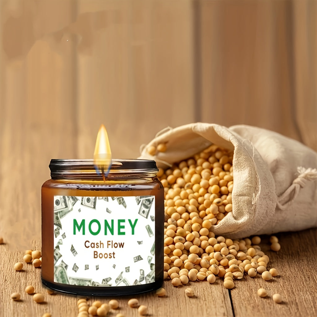 Money scented candles promote cash flow - Sage scented soy candles are used for purification and chakra