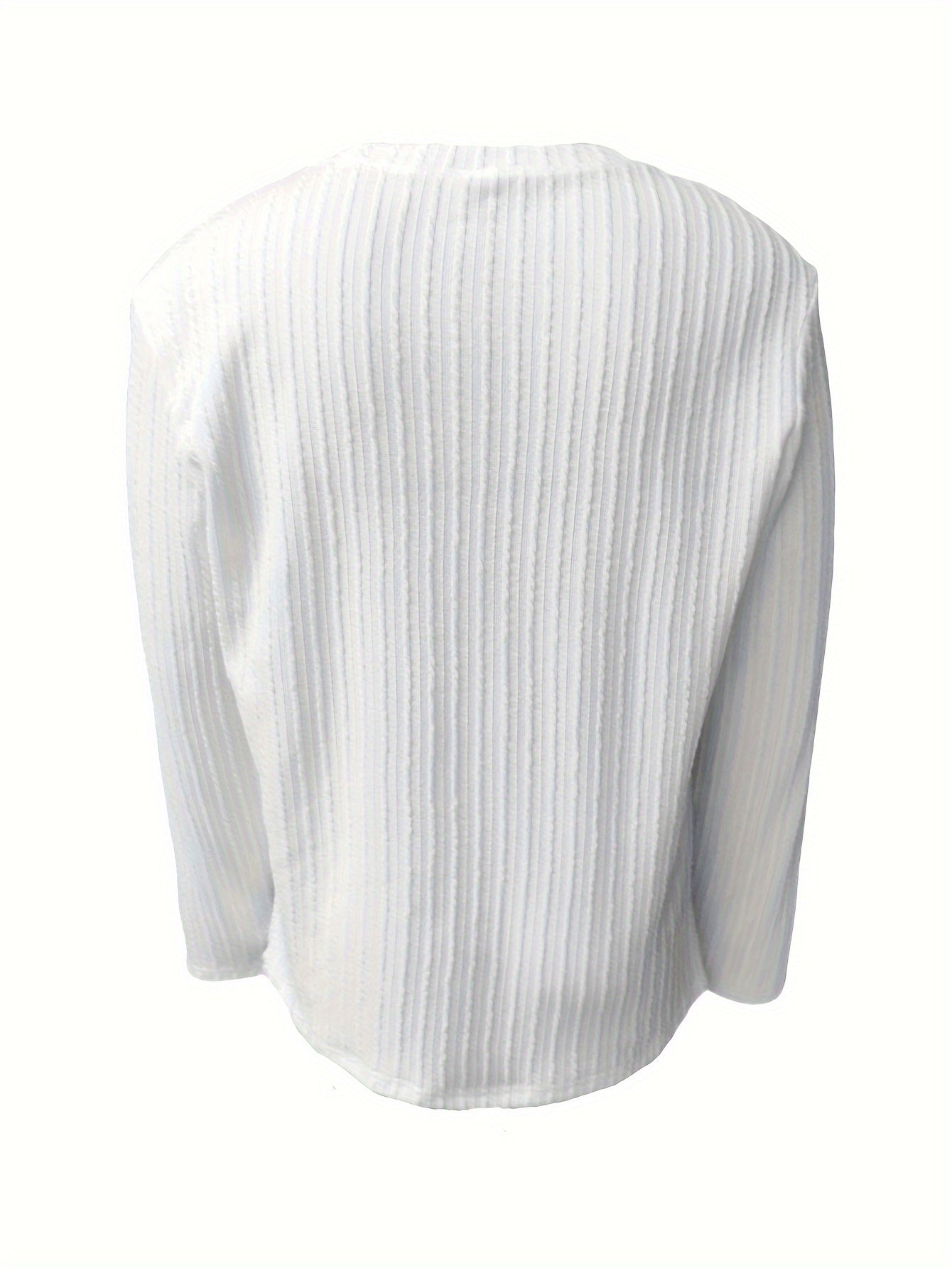 Men's Slim-Fit Long Sleeve T-Shirt - Casual Round Neck, Stretch Fabric, Machine Washable - Perfect for Fall/Winter