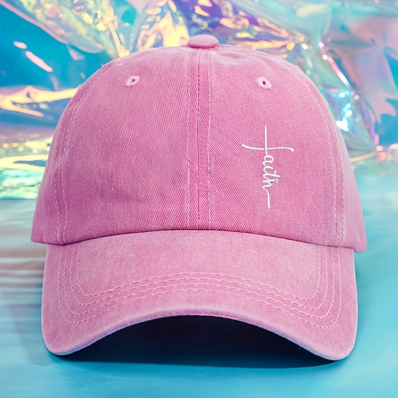 Embroidered Baseball Cap Washed Distressed Unisex Dad Hat Hip Hop Sun Hats For Women Men