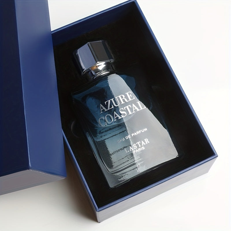 1pc Azure Coastal Cologne Perfume for Men - Long-Lasting, Durable, Gentlemanly Romance Scent with Fresh Aquatic Notes - 50ml/1.7fl.oz