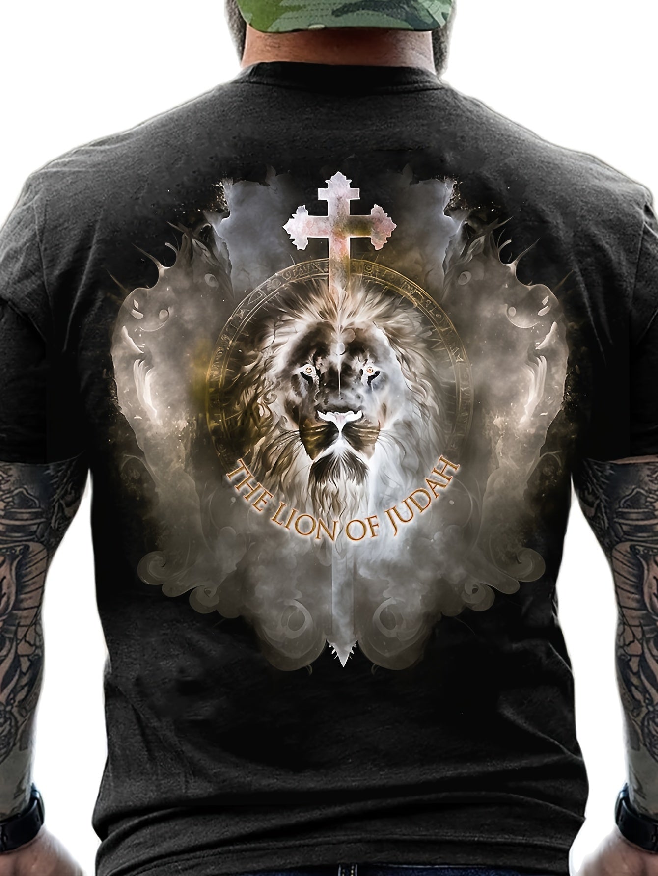 'Until I Said Amen' God Jesus Print T Shirt, Tees For Men, Casual Short Sleeve Tshirt For Summer Spring Fall, Tops As Gifts