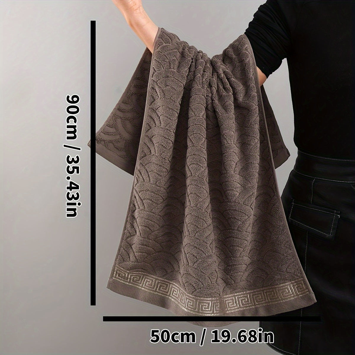 4pcs Pure Cotton Towels 50*90cm/19.68*35.43in Fabric Thick, Golden Thread Satin Jacquard Washcloth Absorbent and Soft European Middle East, Wash Cloths
