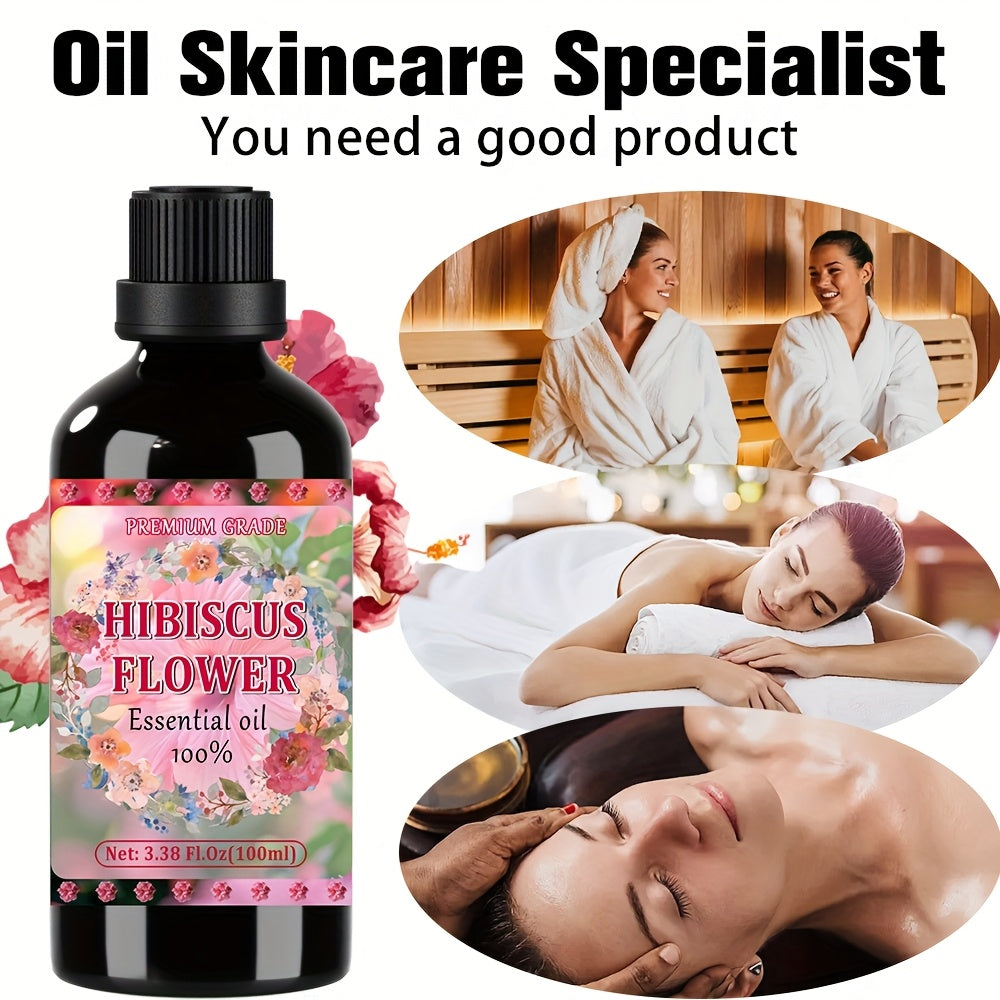 Hibiscus essential Oil - Premium grade, plant extract, hypoallergenic - Moisturizing, floral fragrance - for Light Beige, hair, nail care, yoga, shower, diffuser, humidifier, indoor space - Light Beige care, cleansing massage essential oil