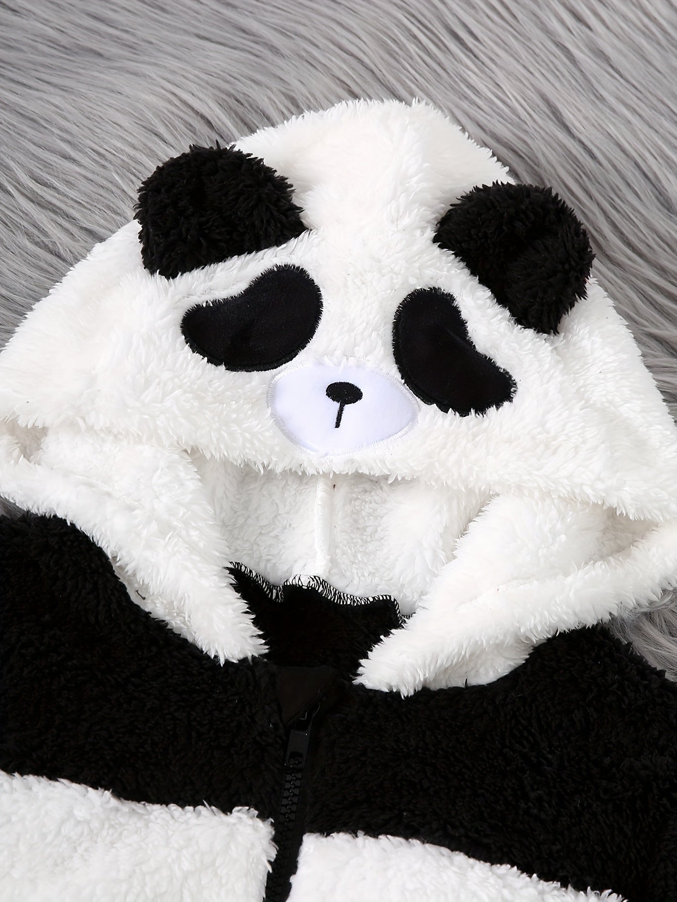 Children'S First Set of Autumn and Winter Two-Piece Hooded Long Sleeve Patchwork Sweatshirt + Pants Suit Panda Hat New Fashion Casual Trend Suitable for Boys and Girls, for Outdoor