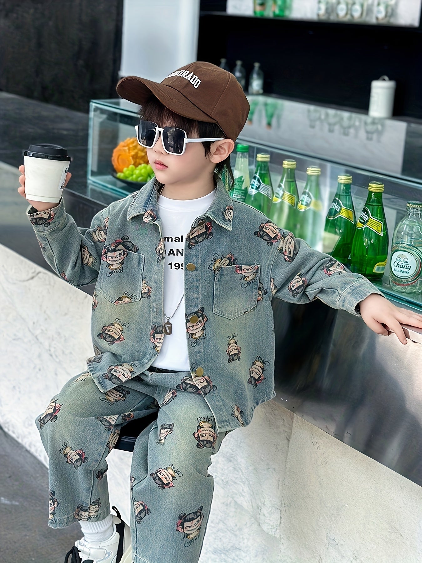 Boys and Girls Denim Jacket Spring/Autumn 2025 New Style Trendy Tops for Kids Fashionable Western Outfit, Perfect for Outdoor