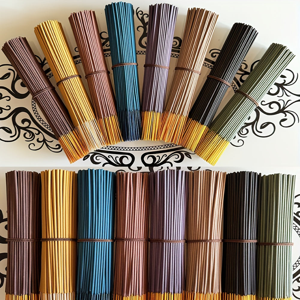 A set of 245 Incense sticks including sage, lilac, pine needles, coconut, cherry blossom, musk, lemongrass, and vanilla, suitable for home, office, yoga, meditation, Christmas decorations Natural bamboo sticks have a long-lasting