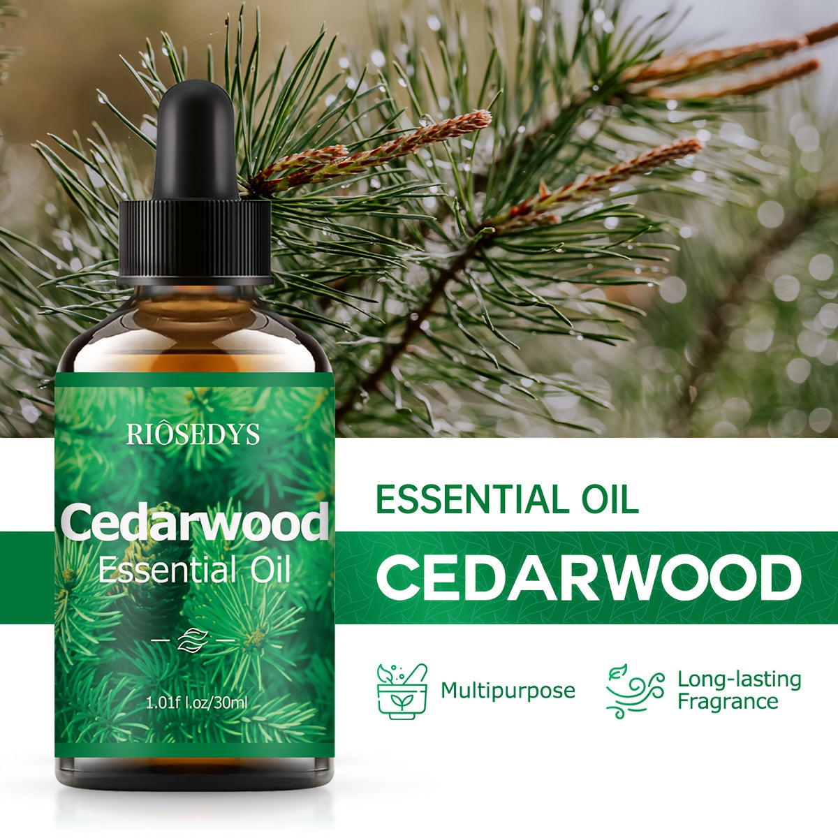 Cedarwood Essential Oil Features a Natural Wood Scent with a Distinctive Fragrance. It Is Ideal for Use in Diffusers And Devices. Additionally, It Can Be Utilized in The Production of Soaps And Scented Candles, As Well As Various Household Products, And