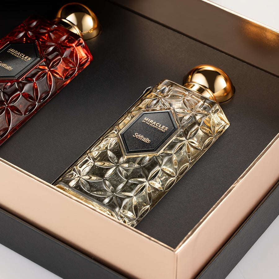 Sefralls Miracles of the Desert Series Perfume set 100ml/3.4fl.oz*2pcs Men's perfume, increase personal charm, enhance personal temperament, woody fragrance citrus notes, perfume sets, high-end perfume sets, gift preferred, sandalwood