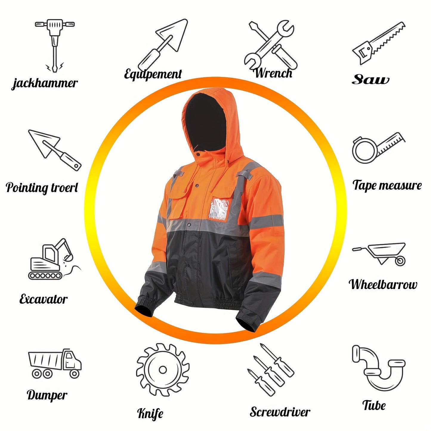 High-Visibility Reflective Safety Jackets - ANSI/ISEA Certified for Unisex Use - All-Weather Protection, Ensuring Your Safety Day and Night - Perfect for Men and Women!