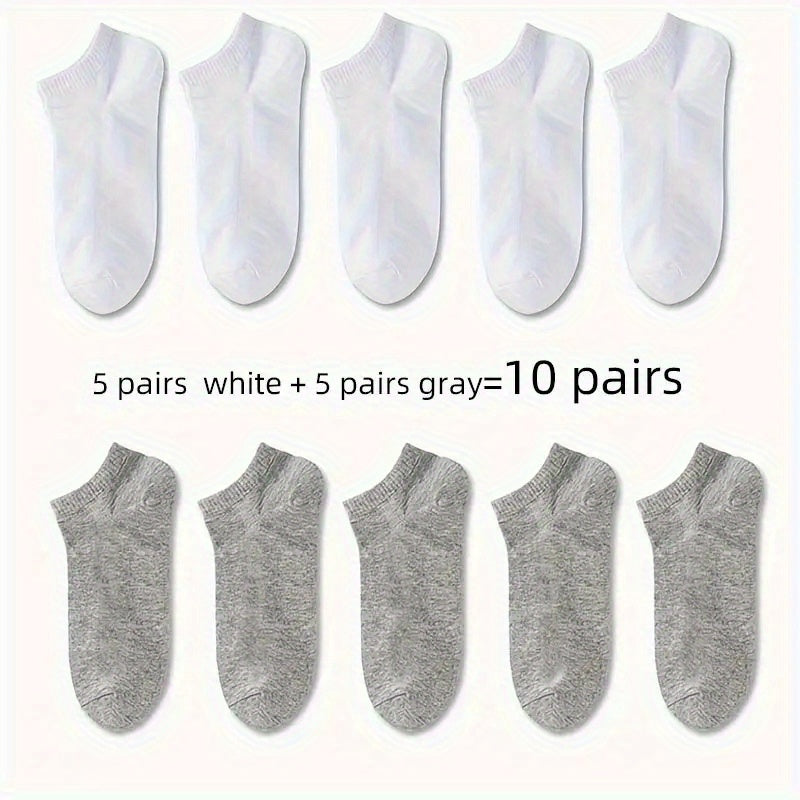 1/5/10/30 Pairs of Socks for Men and Women, Black and White Thin Ankle Socks, No-Wash, Deodorant, Sweat Absorbing, Summer Thin, Foot Bath, Boat Socks, Sweat-Resistant
