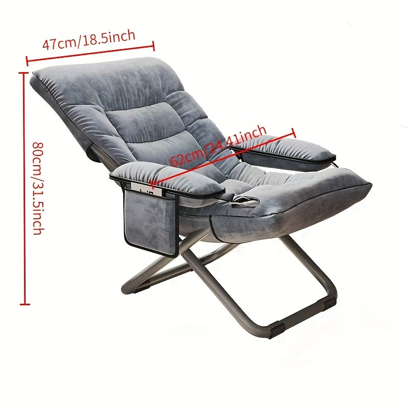 195 Countries Universal Modern Recliner Chair with Footrest - Heavy-Duty Metal Frame, Manual Tilt Mechanism & Thickened Cushion - Space-Saving Sofa Bed for Living