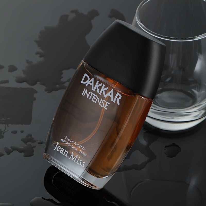 1 x Dakkar Intense Eau de Toilette for Men - Woody Scent, 3-5% Fragrance Concentration, Formaldehyde-Free Liquid Perfume, Ideal for Couples' Gatherings & Gifting