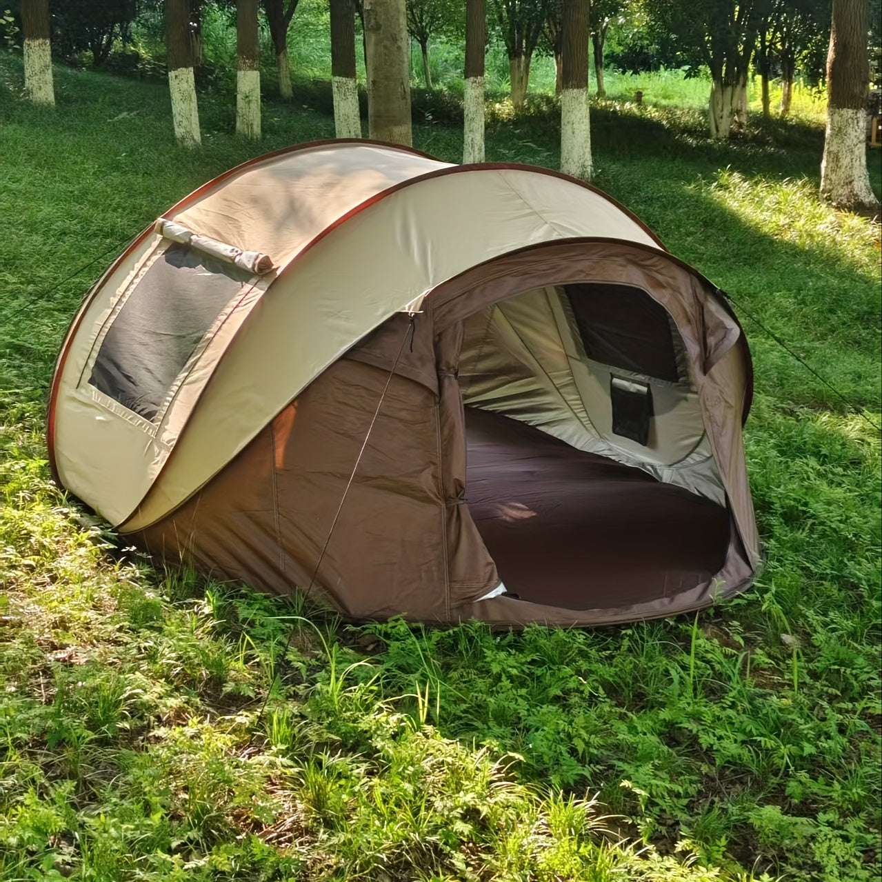 New Boat-Shaped Design No-Installation Outdoor Camping Tent, Suitable for 5–8 People – Ideal for Traveling, Camping, and Disaster