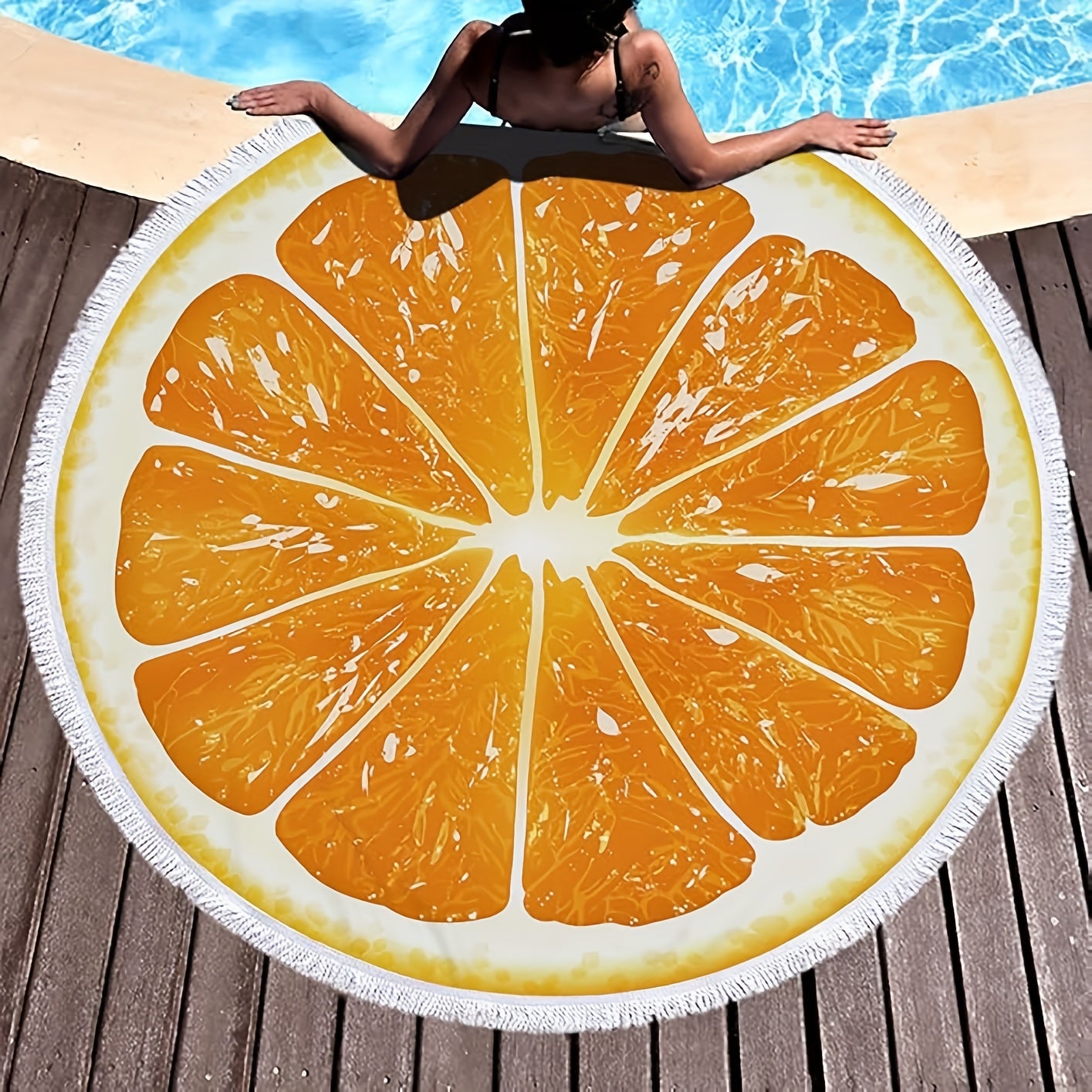 1pc Realistic Fun Fruit Summer Beach Round Towel with Dragon Fruit, Lime, Kiwi, and Tomato Print, Ultra-Fine Fiber, Soft Touch, Quick-Dry Absorbent, Suitable for Beaches, Bathrooms, Pools, Yoga, Swimming, Camping, Travel, Perfect Gift for Birthdays, Than