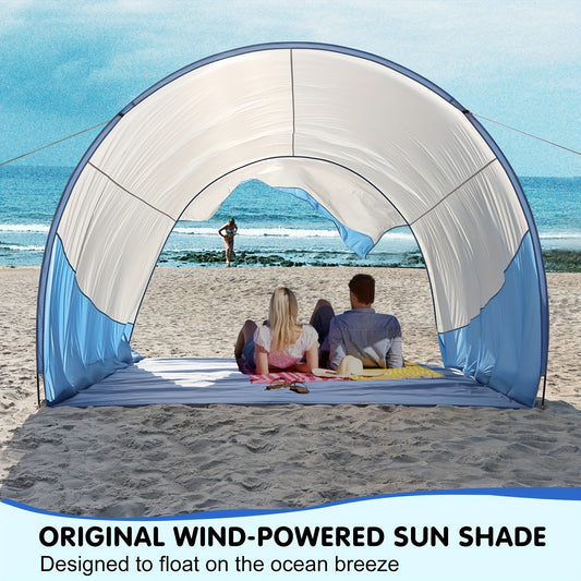 The Patented Zjrlght Design Beach Tent Accommodates 4-5 Adults, Providing a Sun Shelter with a 360-Degree Sun Cover And a Sand Mat. It'S Perfect for Outdoor Activities Like Camping, Backyard Gatherings, And Picnics, Suitable for Sand And Grass.
