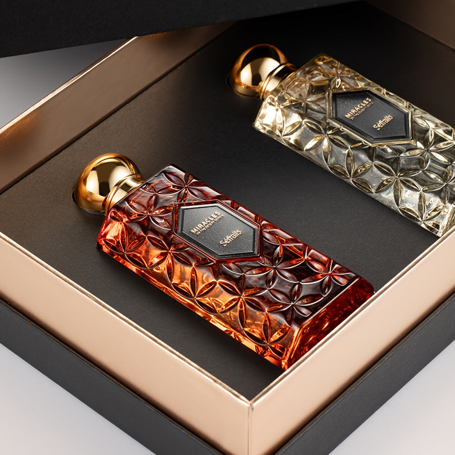 Sefralls Miracles of the Desert Series Perfume set 100ml/3.4fl.oz*2pcs Men's perfume, increase personal charm, enhance personal temperament, woody fragrance citrus notes, perfume sets, high-end perfume sets, gift preferred, sandalwood
