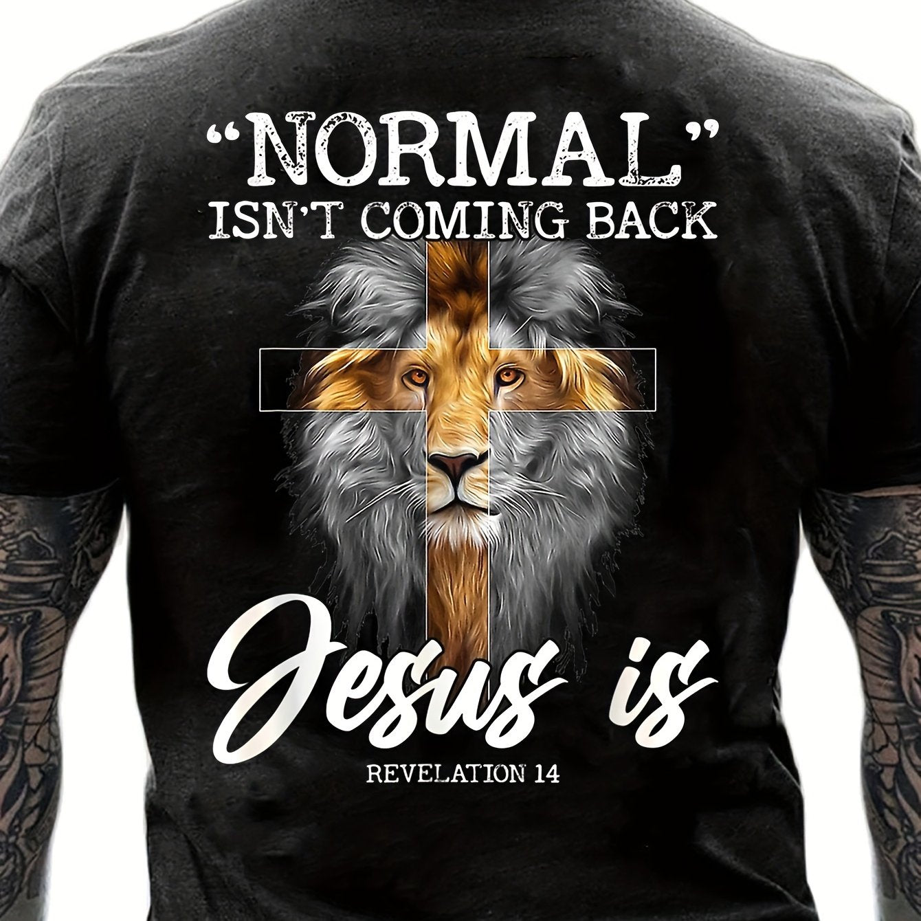 'Until I Said Amen' God Jesus Print T Shirt, Tees For Men, Casual Short Sleeve Tshirt For Summer Spring Fall, Tops As Gifts