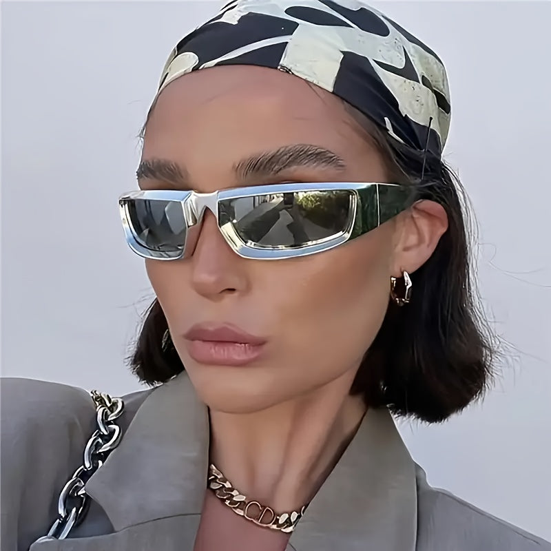 2pcs Futuristic Fashion Glasses for Men and Women