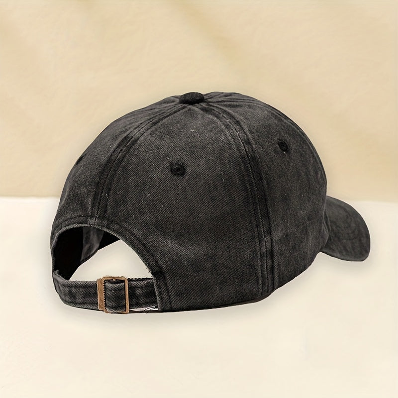 Embroidered Baseball Cap Washed Distressed Unisex Dad Hat Hip Hop Sun Hats For Women Men