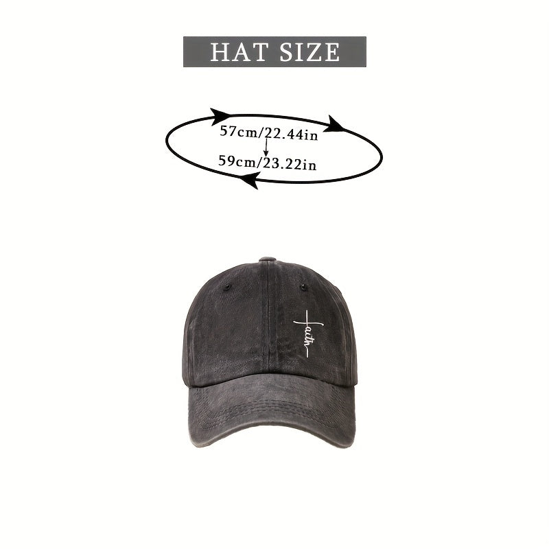 Embroidered Baseball Cap Washed Distressed Unisex Dad Hat Hip Hop Sun Hats For Women Men