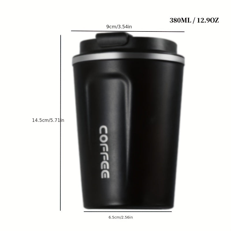 1pc Luxury Stainless Steel Insulation Coffee Mug - Keeps Drinks Hot/Cold for Hours, Reusable, Portable, High-end, Multipurpose, Ideal for Men and Women