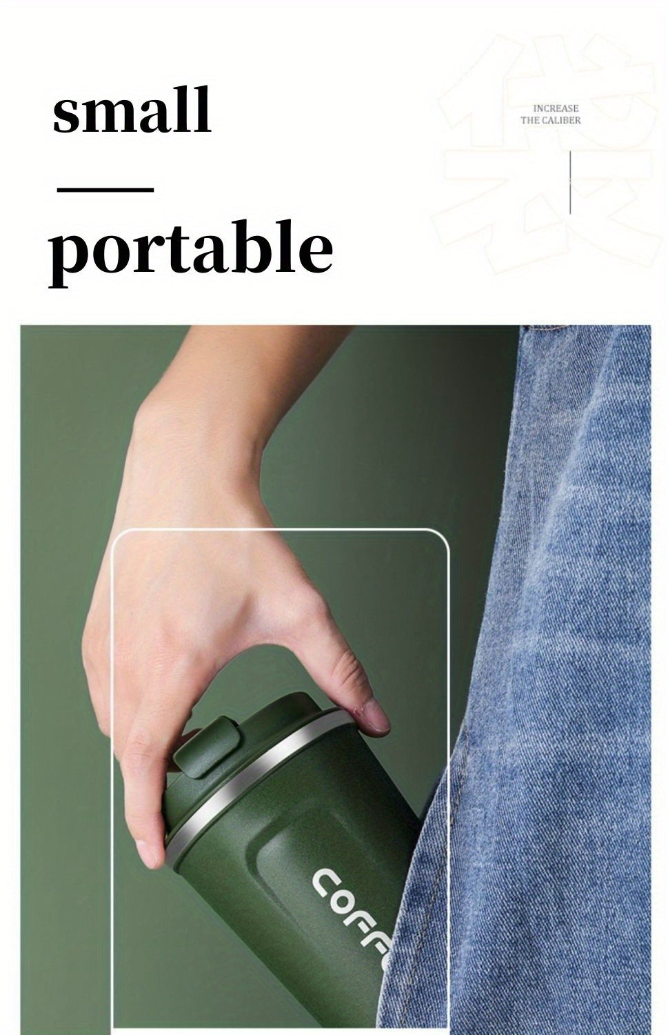 1pc Luxury Stainless Steel Insulation Coffee Mug - Keeps Drinks Hot/Cold for Hours, Reusable, Portable, High-end, Multipurpose, Ideal for Men and Women