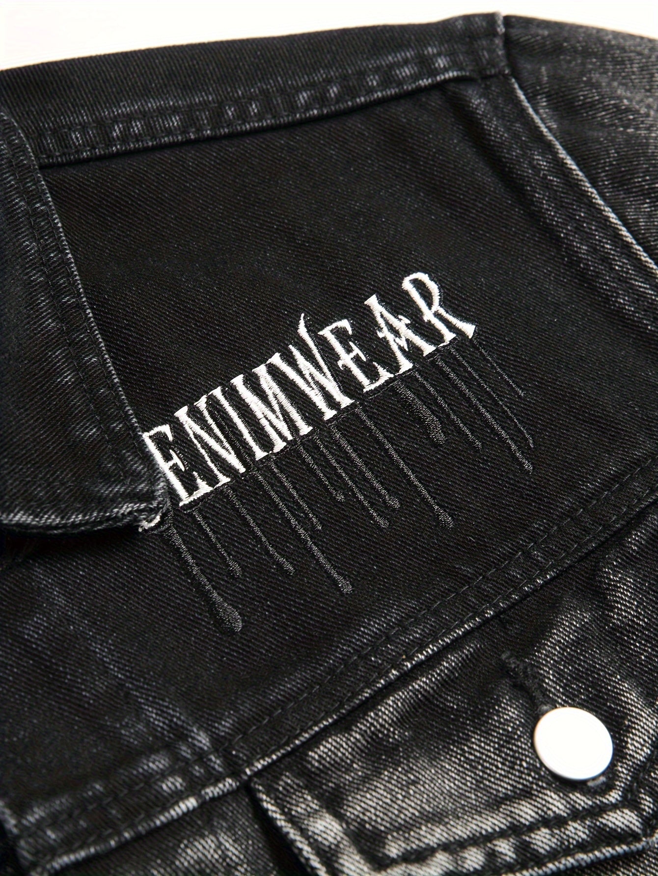 Men's Denim Embroidered Jacket