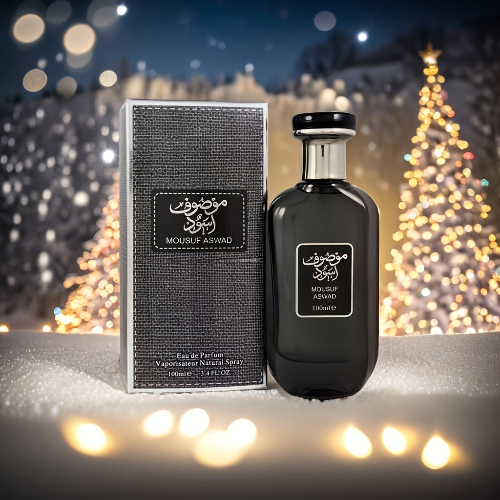 Luxury Arabic Oud Perfume for Men - 100ml Premium Oriental Fragrance in Sleek Black Glass Bottle | Exotic Spicy Woody Scent | Elegant Gift Set for Him with Surprise Presentation (Eid/Birthday/Anniversary)