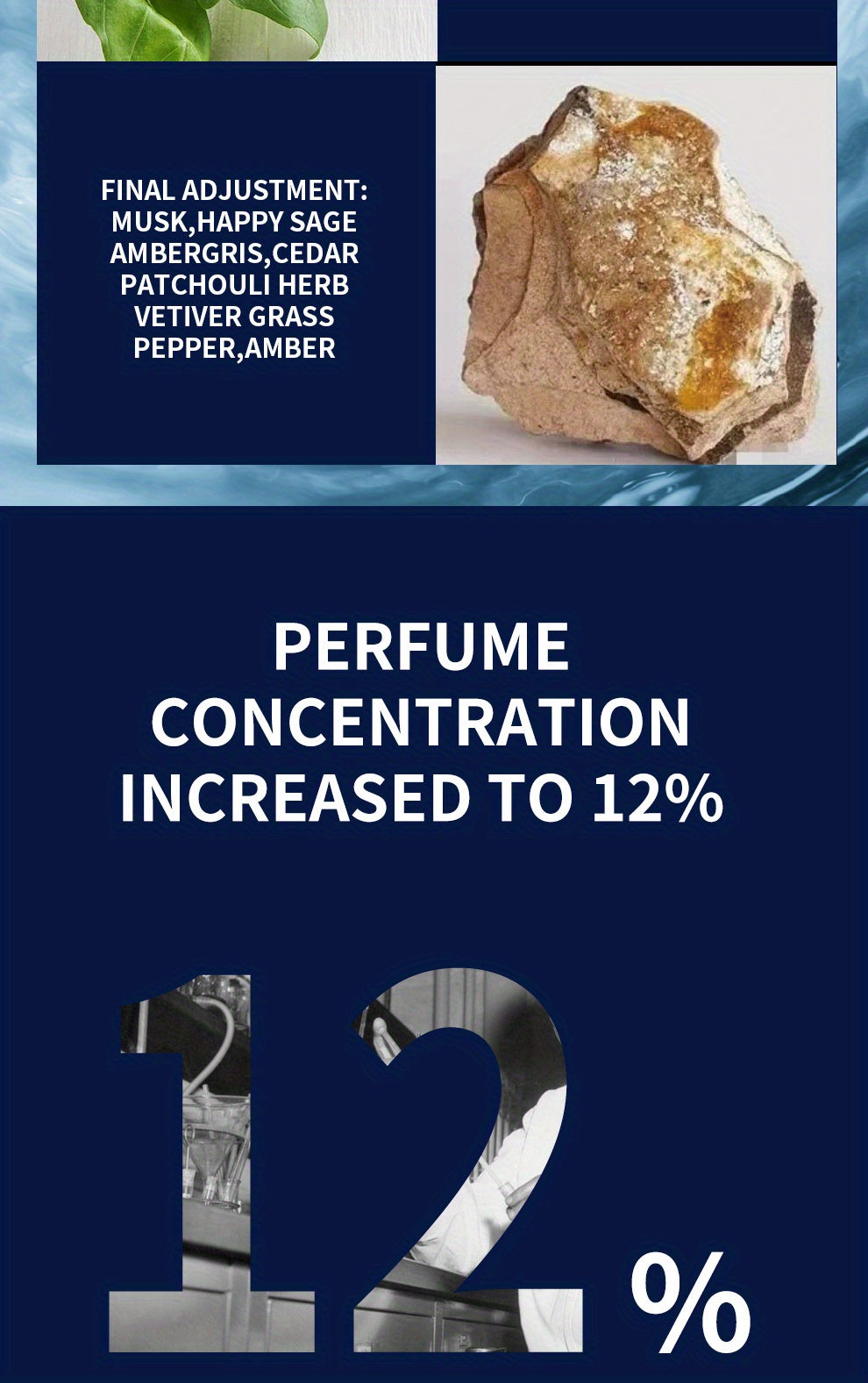 1pc Azure Coastal Cologne Perfume for Men - Long-Lasting, Durable, Gentlemanly Romance Scent with Fresh Aquatic Notes - 50ml/1.7fl.oz