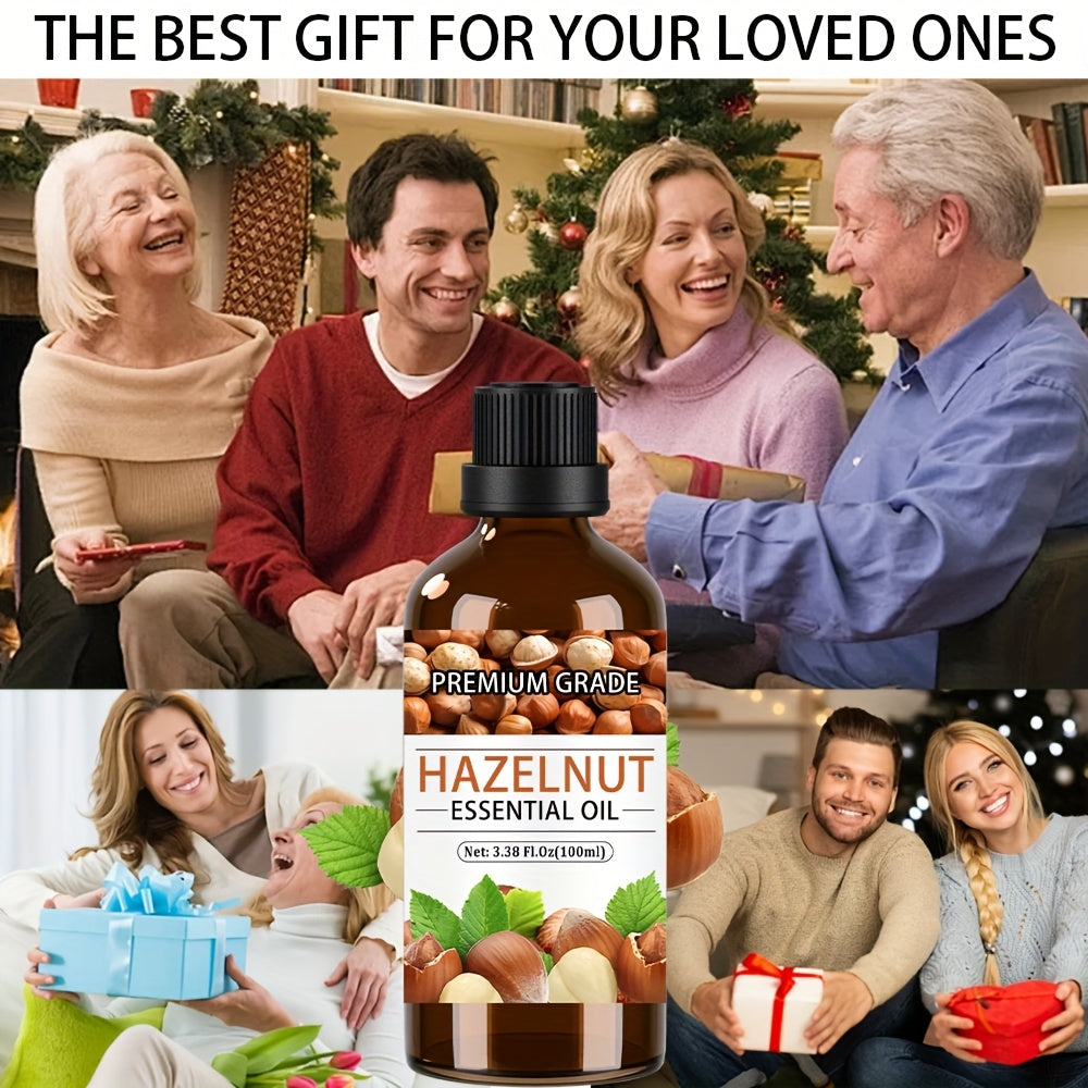 Hazelnut Essential Oil - Premium Grade, Plant extract - Moisturizing - Plant fragrance - for Light Beige, hair, nail care, yoga, shower, diffuser, humidifier, indoor space - Light Beige care, cleansing, massage essential oil