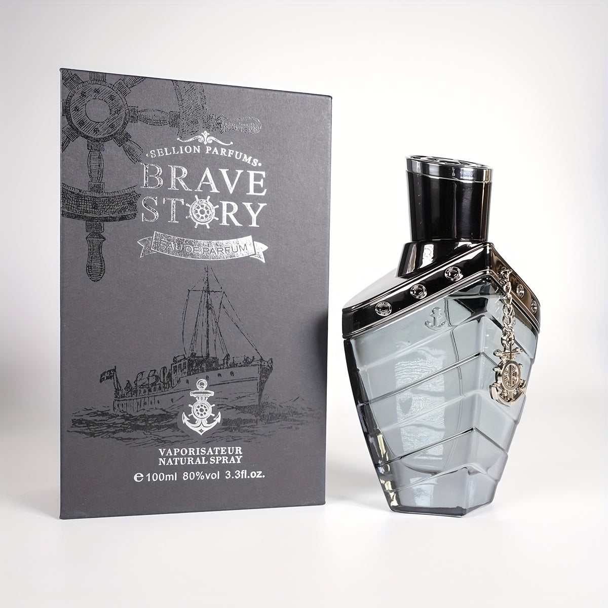100ml Men'S Eau de Toilette - Long-Lasting Charm with Ebony & Woody Notes, Alcohol-Free, Perfect for Daily Wear & Valentine'S Day Gift, Elegant Septic System Bottle, Ideal for Father'S Day, Halloween, Christmas, Thanksgiving