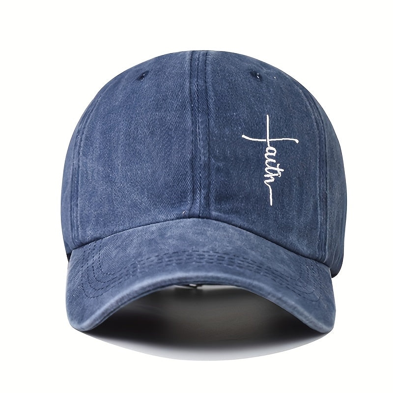 Embroidered Baseball Cap Washed Distressed Unisex Dad Hat Hip Hop Sun Hats For Women Men