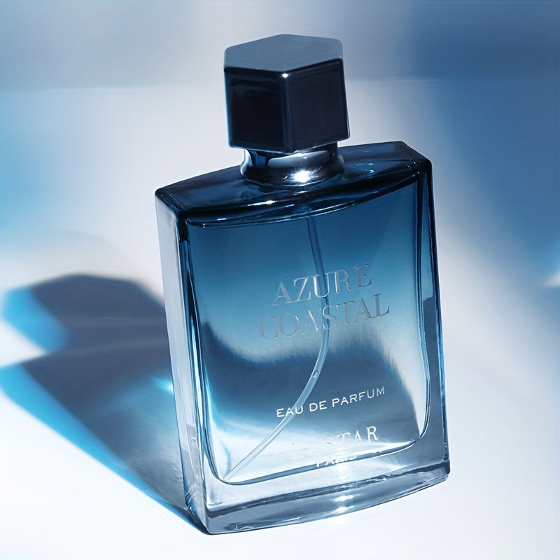 1pc Azure Coastal Cologne Perfume for Men - Long-Lasting, Durable, Gentlemanly Romance Scent with Fresh Aquatic Notes - 50ml/1.7fl.oz