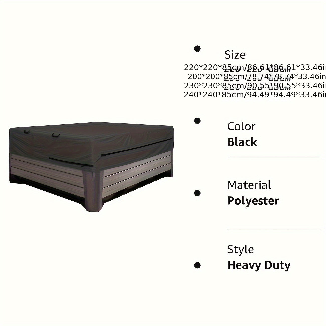 1 Pack, Outdoor Courtyard SPA Bathtub Swimming Pool Cover, Dust-proof, Leaf-proof, Rain-proof Cover, UV Protection Cover Made Of 420D Oxford Cloth With Waterproof Strip