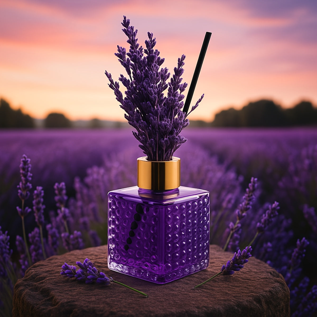 Rose & Lavender Scented Stick for Home, Office, Bedroom, Bathroom – No Power Needed, Indoor Air Freshener, Yoga, Meditation, Relaxation, Stylish Packaging, Perfect Holiday Gift